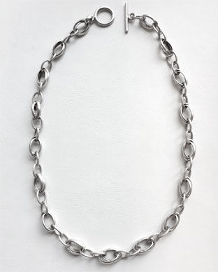 Whitney De neînlocuit Curat  Colier de dama din argint cu zale ovale 14-1-i43108 | SilverZone.ro