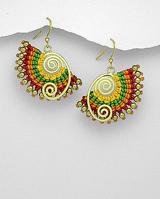 Cercei colorati in stil tribal 31-1-i5433