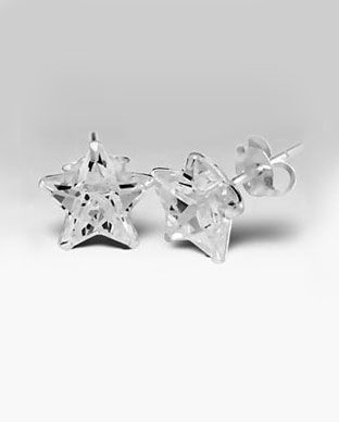 Cercei din argint si cubic zirconia model steluta 11-5-29239