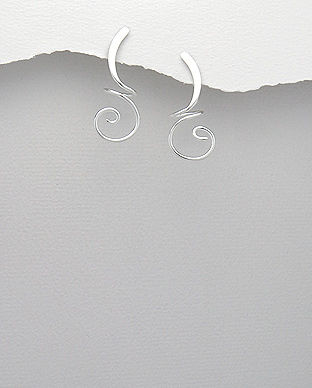 Cercei stil minimalist spirala din argint 11-1-i59318