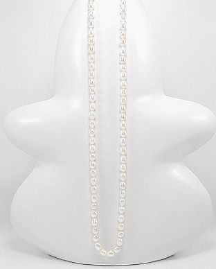 Colier lung cu perle de cultura albe 34-1-i43254