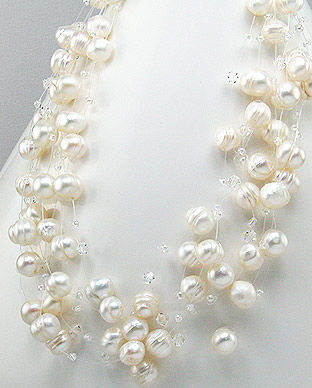 Colier cu perle albe de cultura 34-1-i2115A