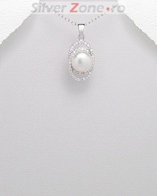 Pandantiv din argint cu perla de cultura alba 17-1-i3764