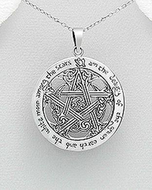 Stea celtica pentagrama bijuterie pandantiv argint 17-1-i61365