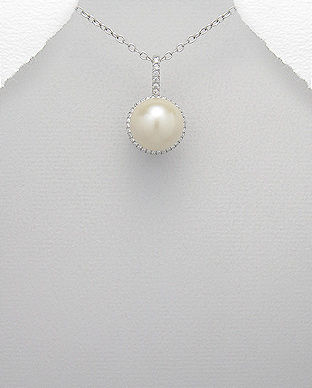 Pandantiv din argint cu perla crem 17-1-i5153