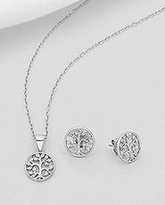 Set argint copacul vietii (cercei pandantiv) 15-1-i64155