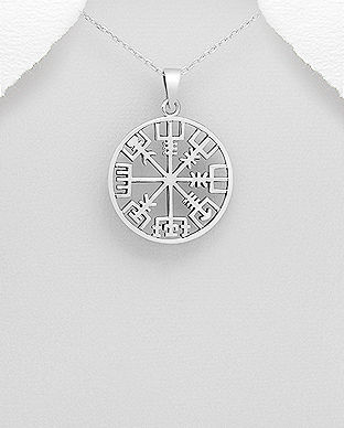 Amulet Viking vegvisir din argint 17-1-i61296
