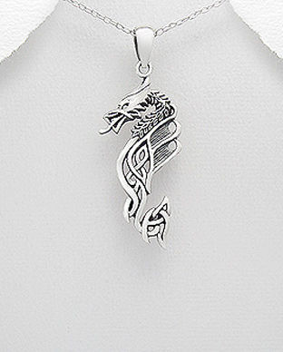 Bijuterie dragon Celtic pandantiv din argint 11-1-i61356