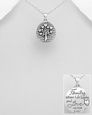 Bijuterie Iubire Familie Arbore argint pandantiv 17-1-i61446