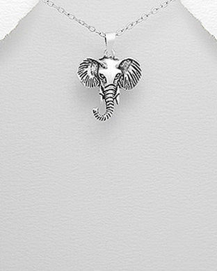Pandantiv cap de elefant din argint 17-1-i61581