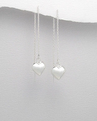 Cercei inima cu lantisor din argint 11-1-i59311