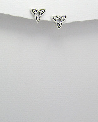 Cercei mici din argint triquetra model celtic 11-1-i21222