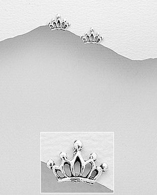 Cercei mici model coroana din argint 11-1-i62556