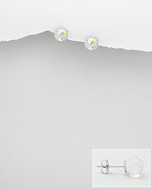 Cercei bobita cristal Swarovski Elements din argint 11-1-i59469