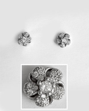 Cercei floare din argint cu pietre 11-1-i23138