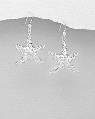 Bijuterii stele de mare cercei argint 11-1-i62214