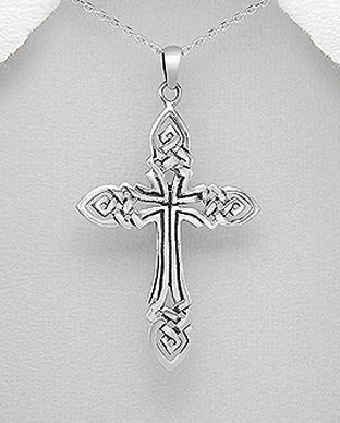 Cruce mare din argint model celtic 17-1-i62486