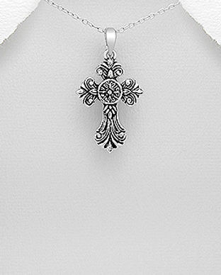 Fleur De Lis Pandantiv Cruce din argint 17-1-i62484