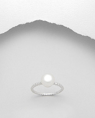 Inel din argint cu perla de cultura 12-1-i556