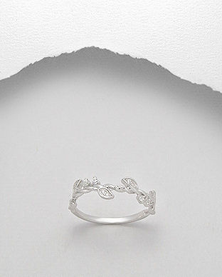 Inel coroana cu frunze din argint 12-1-i55165