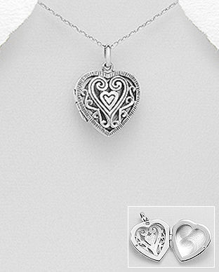 Inima din argint bijuterie medalion 17-1-i64244
