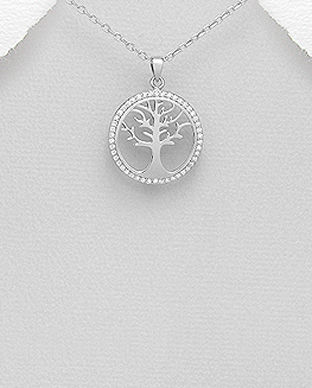 Bijuterii copac din argint pandantiv 17-1-i62120