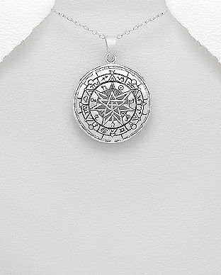 Pandantiv amuleta semne zodiacale si steau lu David din argint 17-1-i59292