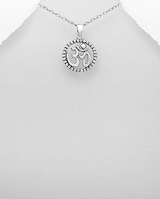 Pandantiv simbol Hindus Om (Aum) din argint 17-1-i61266