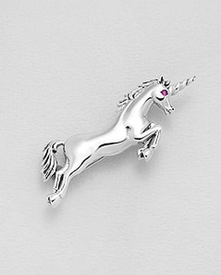 Unicorn cal brosa din argint 16-1-i6477