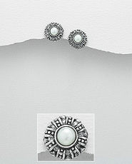 Cercei din argint model balinez cu perla de cultura 11-1-i5733