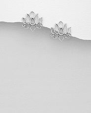 Cercei model lotus din argint 11-1-i62220