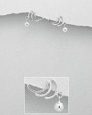 Cercei model aripa si biluta din argint 11-1-i62503