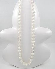 Colier lung cu perle albe de cultura 34-1-i4812