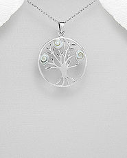 Copac bijuterie din argint cu scoica shiva pandantiv 17-1-i6460