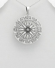 Pandantiv semne zodiacale si busola din argint 17-1-i59299